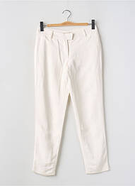 Pantalon chino fermeture zippée sous rabat avec crochet taille normale beige PAUL & JOE femme