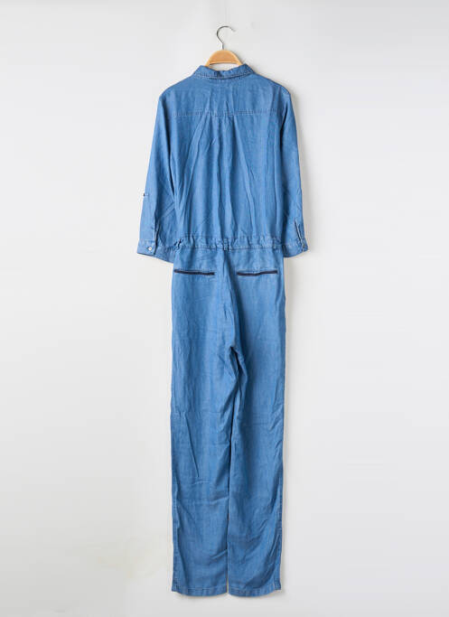 Combi-pantalon fermeture boutonnée sur le devant manches 3/4 bleu 1 2 3 femme
