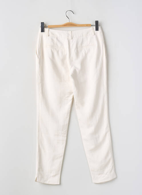 Pantalon chino fermeture zippée sous rabat avec crochet taille normale beige PAUL & JOE femme