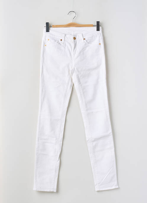 Jeans coupe slim blanc 7 FOR ALL MANKIND pour femme