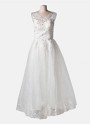 Robe de mariée  sans manche blanc SANS MARQUE femme