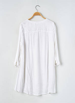 Robe courte coupe fluide manches 3/4 blanc MANGO femme