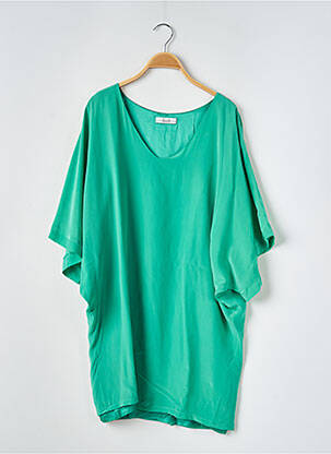 Robe courte manches 3/4 manches 3/4 vert ELLA LUNA femme