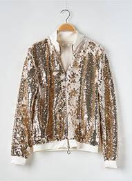 Blouson effet matière satinée or CREAM & ROUGE femme