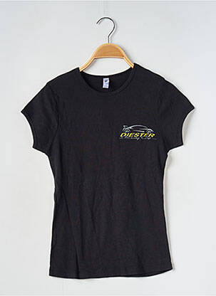 T-shirt sérigraphie manches courtes noir BELLA femme