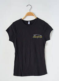 T-shirt sérigraphie manches courtes noir BELLA femme