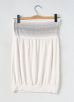 Top tissage jersey sans manche beige PIMKIE femme