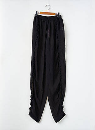 Pantalon droit tissage crêpe taille haute noir BOOHOO femme