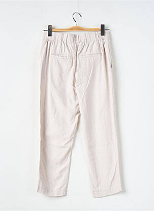 Pantalon droit taille haute taille haute beige MANGO femme