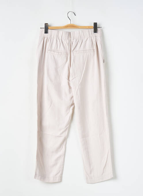 Pantalon droit taille haute taille haute beige MANGO femme