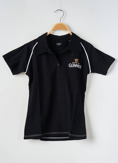 Polo noir GUINNESS pour femme