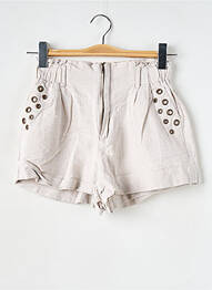 Short taille haute taille haute beige ORTO BOTANICO femme