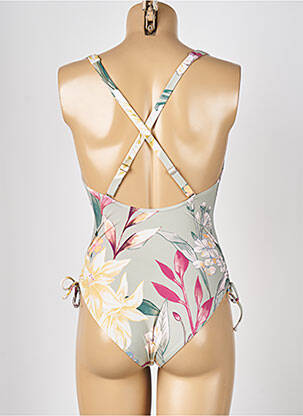 Maillot de bain 1 pièce effet matière satinée haut soutien-gorge avec mousse de rembourrage amovible vert TRIUMPH femme
