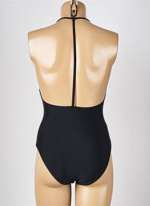Maillot de bain 1 pièce effet matière satinée haut soutien-gorge avec mousse de rembourrage amovible noir MISSGUIDED femme
