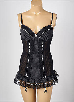 Nuisette/combinette légère et transparente noir NEW LOOK femme