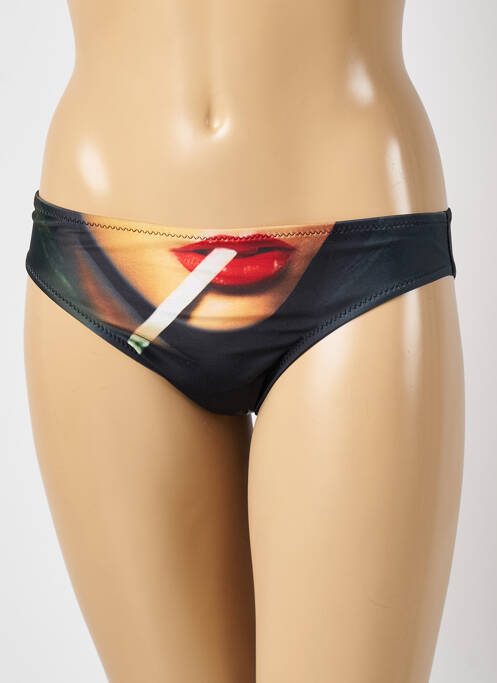 Bas de maillot de bain imprimé fantaisie culotte noir SANS MARQUE femme