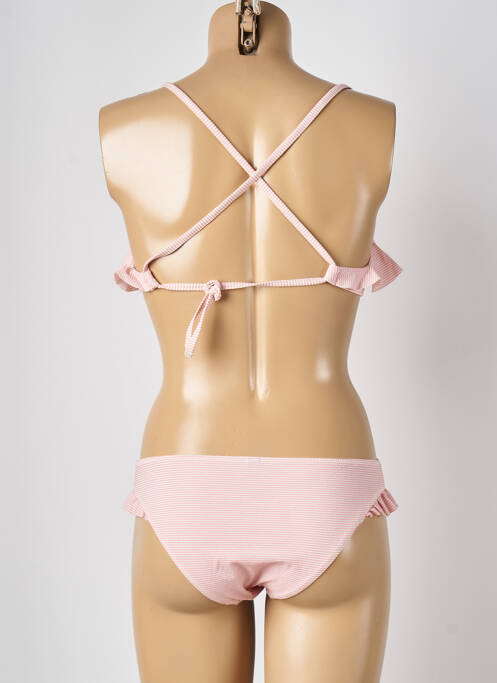 Maillot de bain 2 pièces stretch haut soutien-gorge moulé rose UNDIZ femme