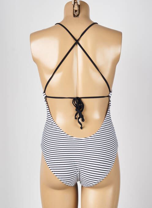 Maillot de bain 1 pièce effet matière satinée haut soutien-gorge avec mousse de rembourrage amovible blanc PIMKIE femme