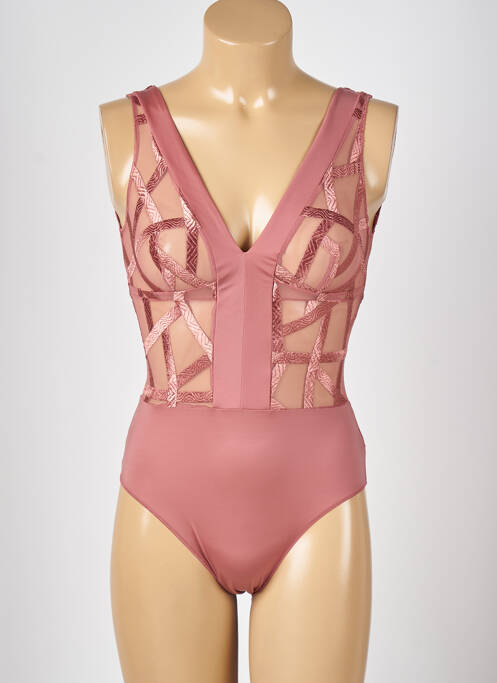 Body lingerie rose LOUISA BRACQ pour femme