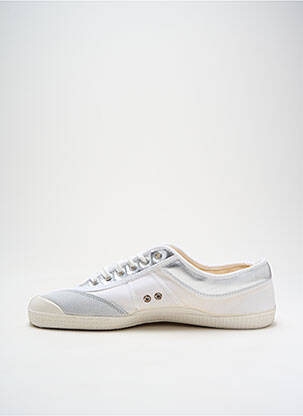 Baskets matière lisse bout rond argent KAWASAKI homme