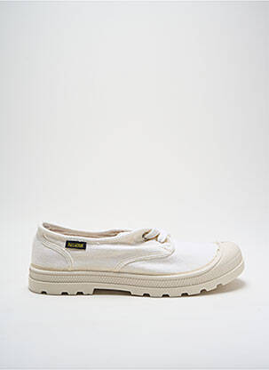 Baskets semelle amovible talon plat jusqu'à 3cm blanc PALLADIUM femme