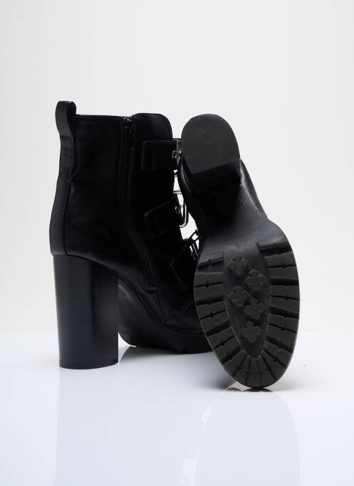 Bottines/boots matière lisse talon de 7 à 9cm noir NEW LOOK femme