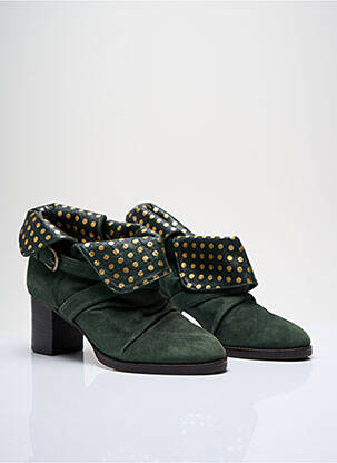 Bottines/boots tissage satiné talon de 4 à 6cm vert TSUMORI CHISATO femme