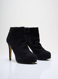 Bottines/boots bout rond talon haut de 10cm et plus noir TIMELESS femme