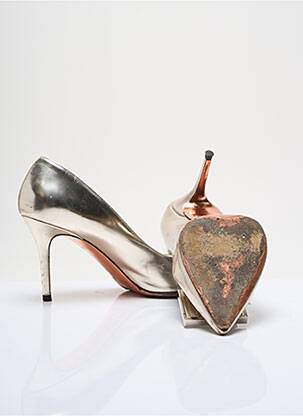 Escarpins tissage satiné talon de 7 à 9cm or ACNE STUDIOS femme
