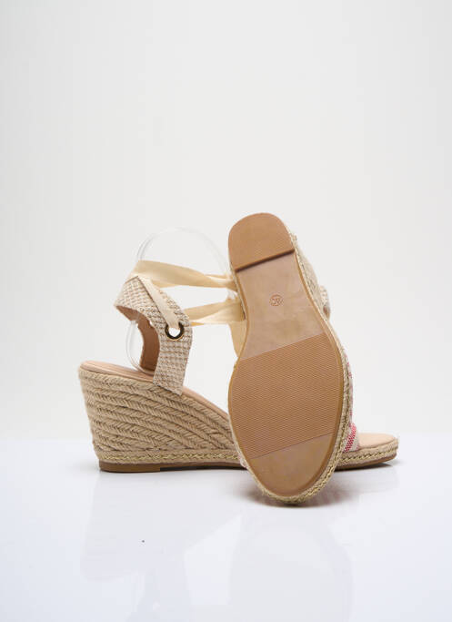 Espadrilles fermeture lacets talon de 4 à 6cm rose KIABI femme