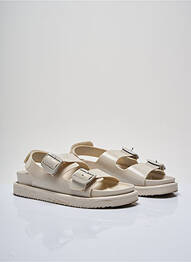 Sandales/nu pieds matière lisse talon de 4 à 6cm beige H&M femme