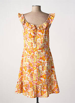 Robe mi-longue imprimé fleurs sans manche orange MOLLY BRACKEN femme