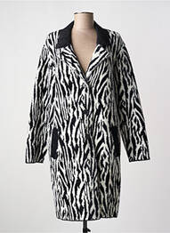 Gilet manches longues maille maille poilu noir LOLA ESPELETA femme