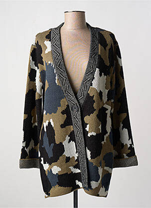Gilet manches longues fermeture boutonnée sur le devant vert LOLA ESPELETA femme