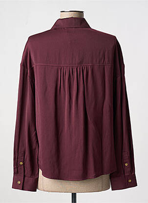 Chemisier coupe fluide manches longues rouge C'EST BEAU LA VIE femme