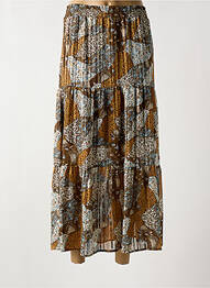 Jupe longue tissage crêpe marron LOLA ESPELETA femme
