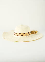 Chapeau beige SANS MARQUE pour femme seconde vue