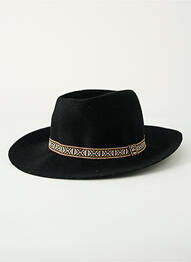 Chapeau imprimé fantaisie noir DERHY femme