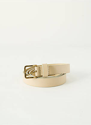 Ceinture effet matière satinée beige SANS MARQUE femme