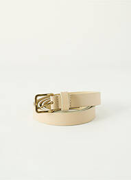 Ceinture effet matière satinée beige SANS MARQUE femme