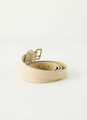 Ceinture effet matière satinée beige SANS MARQUE femme