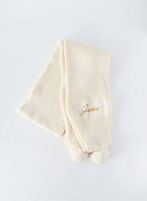 Echarpe maille tricot beige GUESS femme