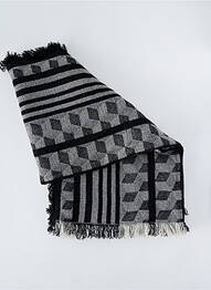 Echarpe imprimé fantaisie noir BECK SONDERGAARD femme