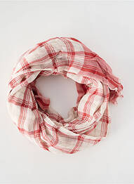 Echarpe imprimé carreaux rouge FEEKA femme