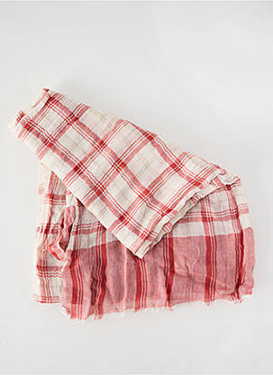Echarpe imprimé carreaux rouge FEEKA femme