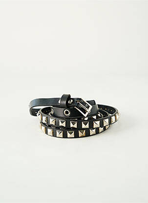 Ceinture effet matière satinée noir SANS MARQUE femme