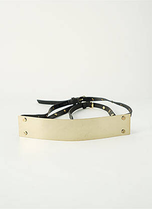 Ceinture effet matière satinée noir SANS MARQUE femme