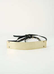 Ceinture effet matière satinée noir SANS MARQUE femme