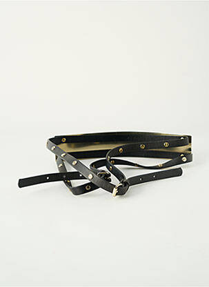 Ceinture effet matière satinée noir SANS MARQUE femme