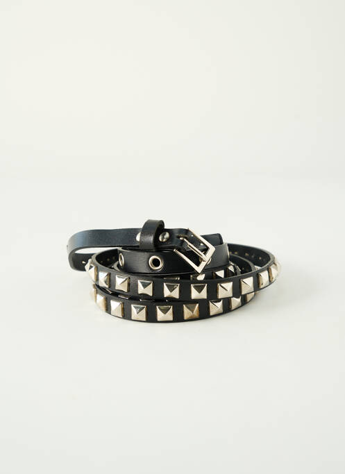 Ceinture effet matière satinée noir SANS MARQUE femme
